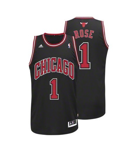 Camiseta nba de Rose Chicago Negro